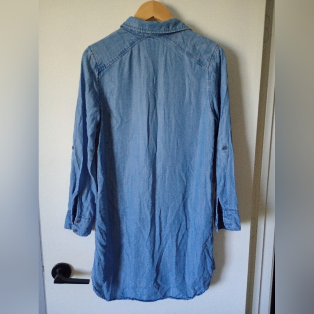 Philosophy Chambray Button-Up Shirt Dress With Pockets Size Small - Picture 4 of 13